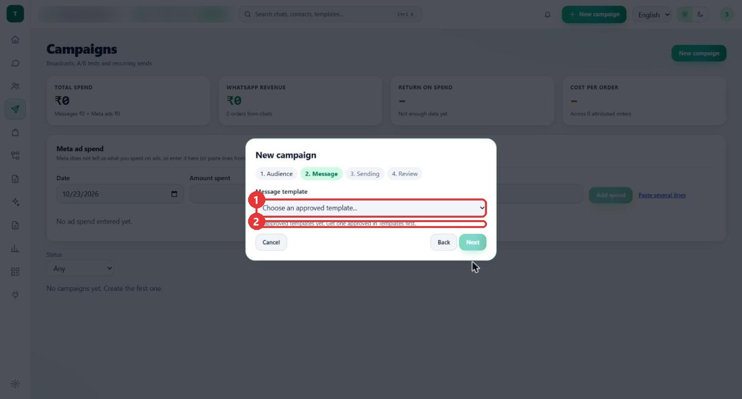 Choose an approved template