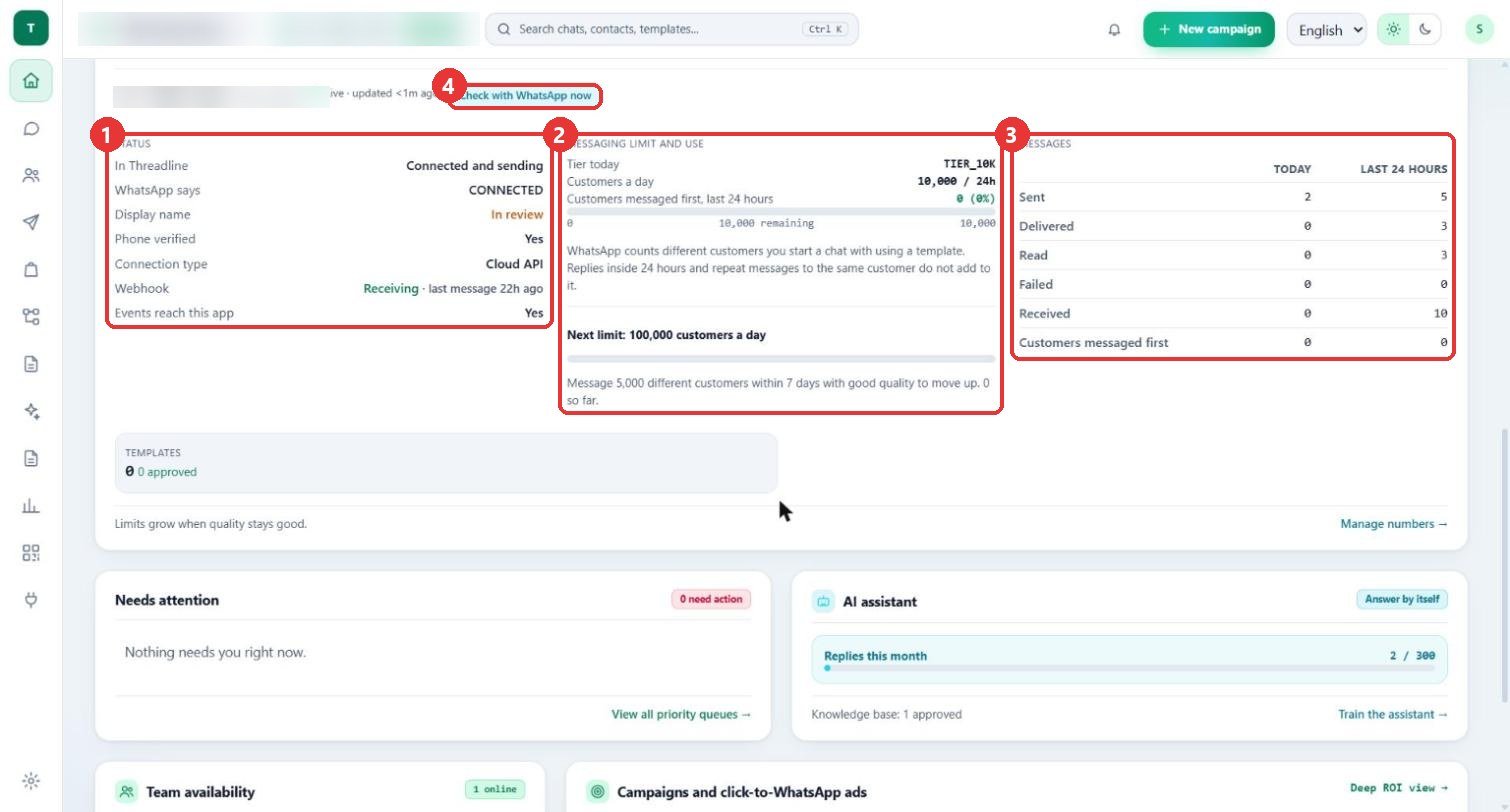 Dashboard-இல் எண்ணைப் பாருங்கள்