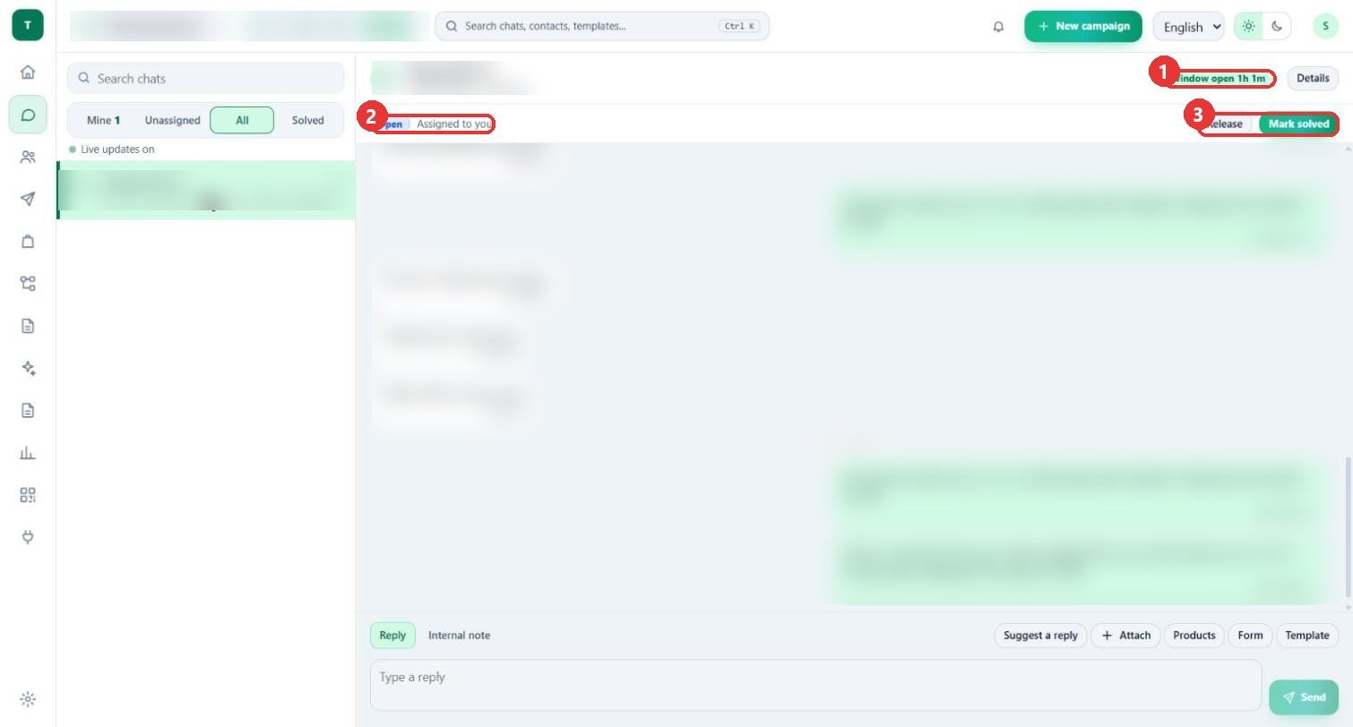 Read the status and the window